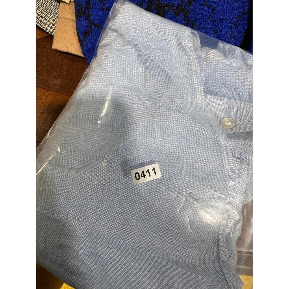 Vintage Gant Shirtmakers Hutzler's Baltimore Blue Oxford Button Down Shirt Mens - Picture 7 of 7